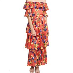 OPT Red Floral Vimmy Dress NWT